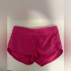 Lululemon hot pink speed up shorts